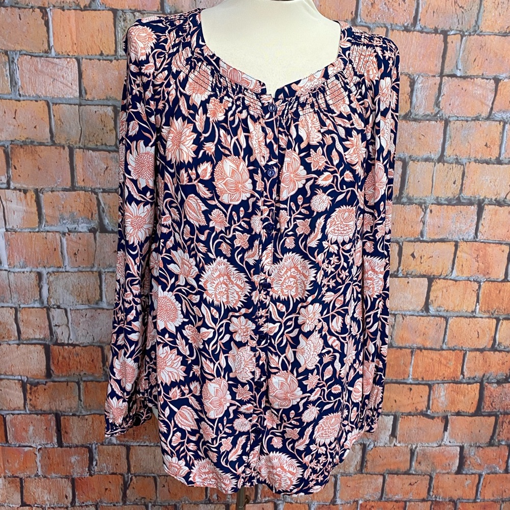 Lucky Brand Floral Print‎ Boho Top